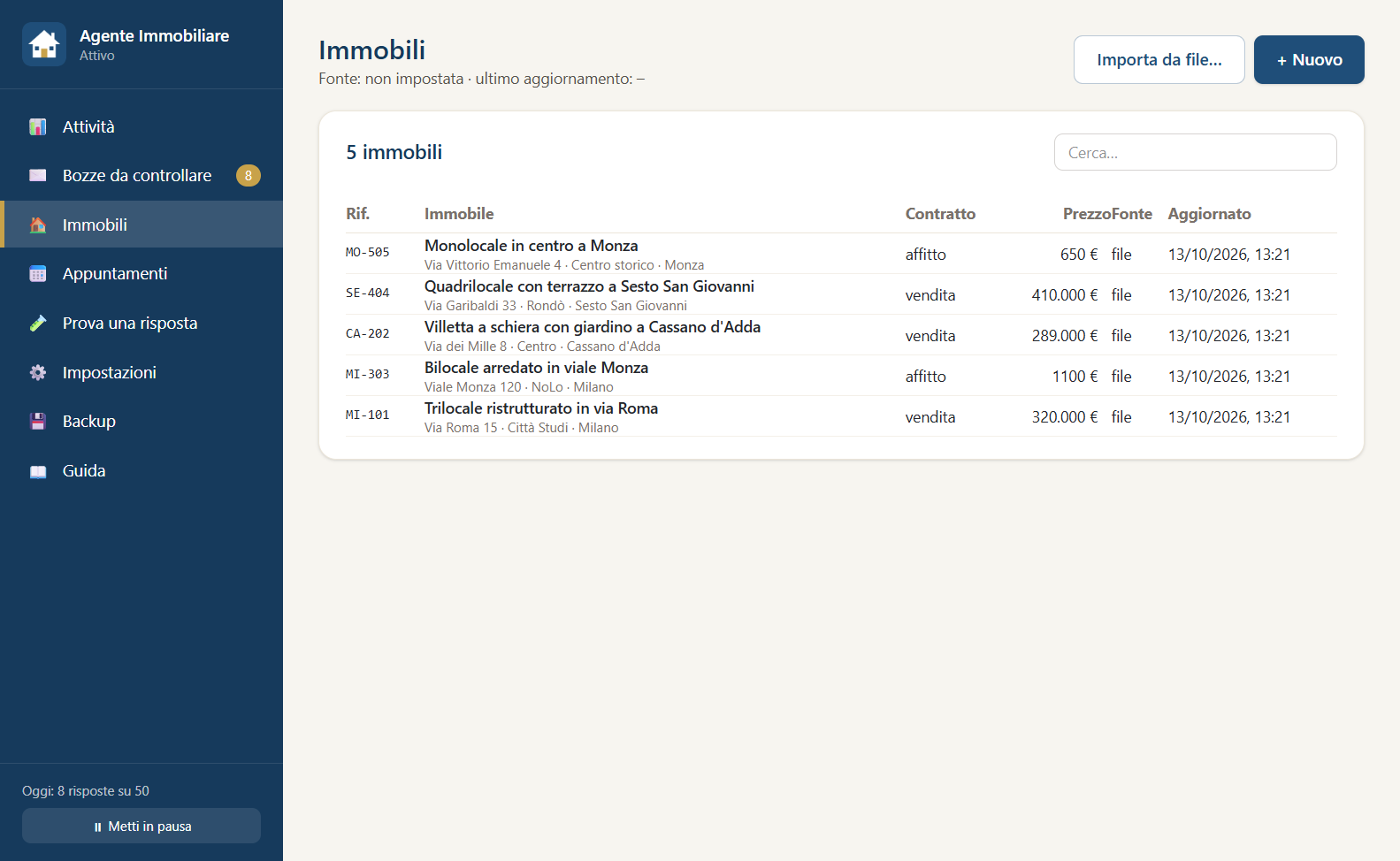 I suoi immobili, la fonte di ogni risposta